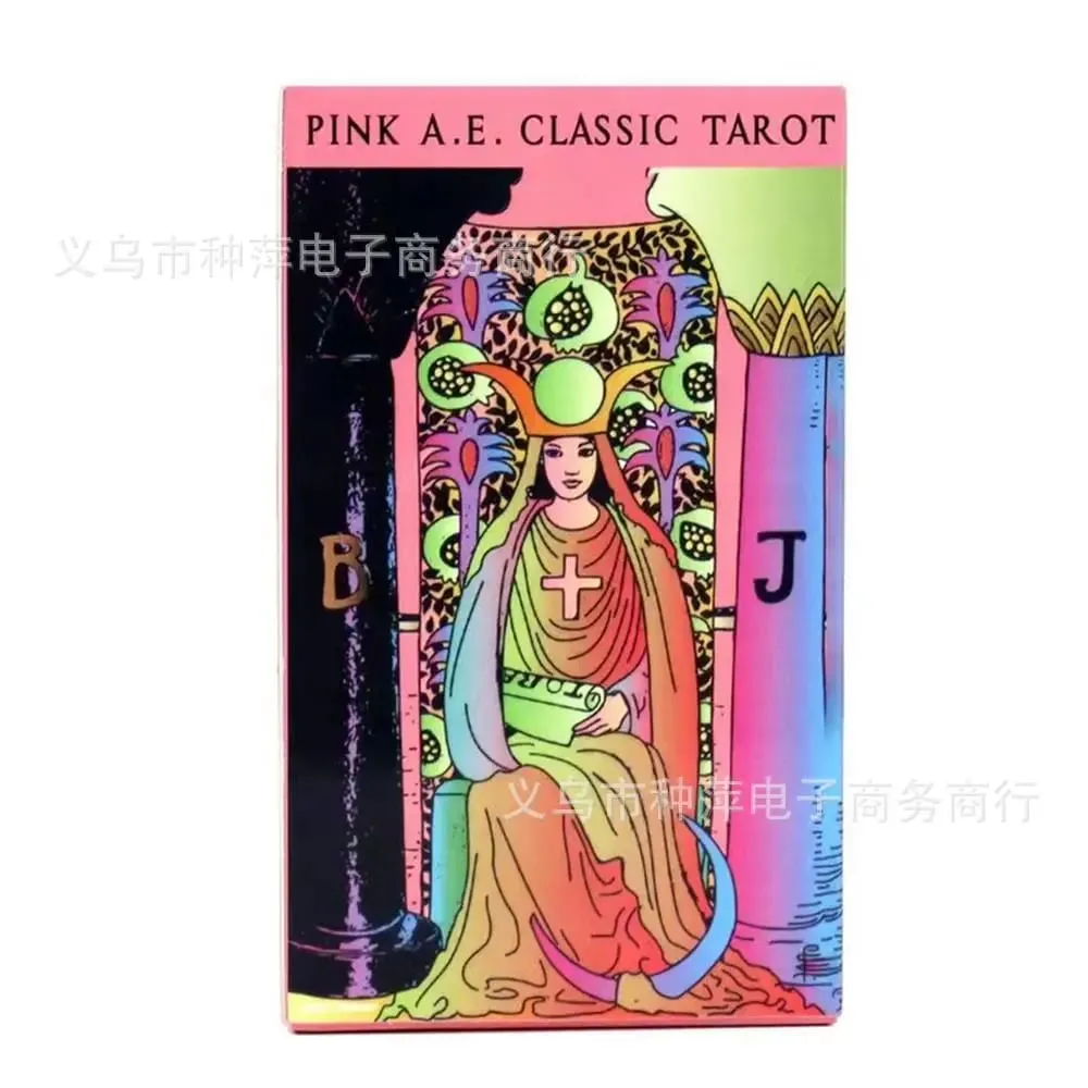 粉紅經典塔羅牌占卜個人用塔羅牌完整英文版神諭牌適合女孩桌遊 — image 4