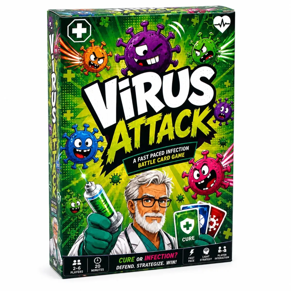 Jeu de cartes espagnol attaque rapide, jeu de cartes de combat contre les infections, collecte d'organes sains, utilisation de médicaments, développement de l'immunité — image 4