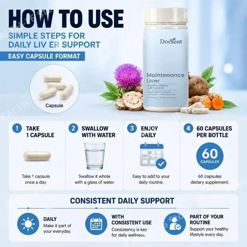 แคปซูลบำรุงสุขภาพตับด้วย Milk Thistle สารสกัดจากขมิ้น Magnesium Glycinate วิตามิน C E สูตรสมุนไพร 60 แคปซูล — image 7
