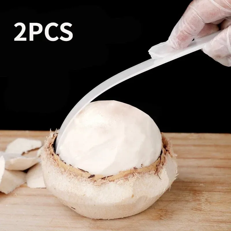 1/2PCS Penyingkiran Daging Kelapa Pisau Lembut Pembuka Alat Kelapa Plastik Alat Dapur Pembuka Kelapa Pemegang Kuat Mudah Mudah — image 2