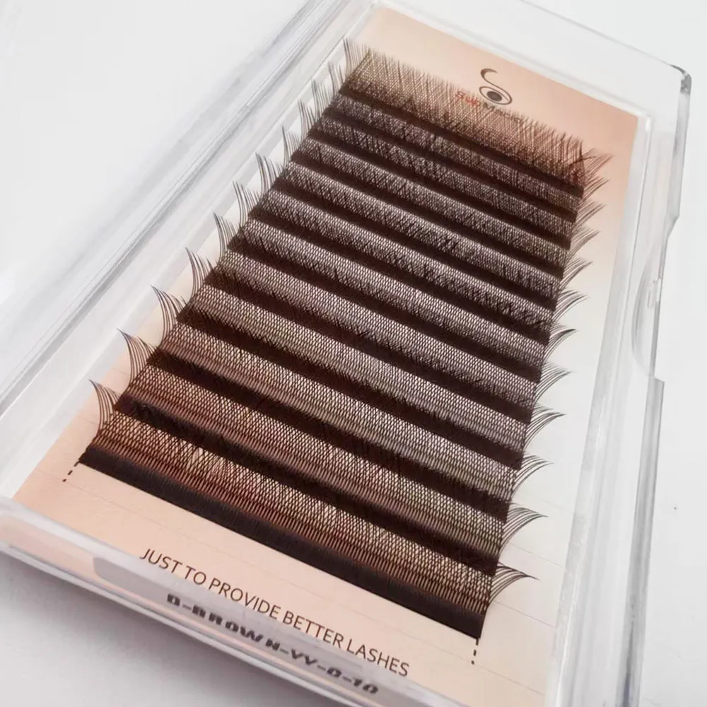 Supmacio YY Lashes Marrone Morbide Ciglia Invividual Forma a Y Volume Estensione ciglia Doppia punta 2D Eye Lash Cilios YY Wire — image 5
