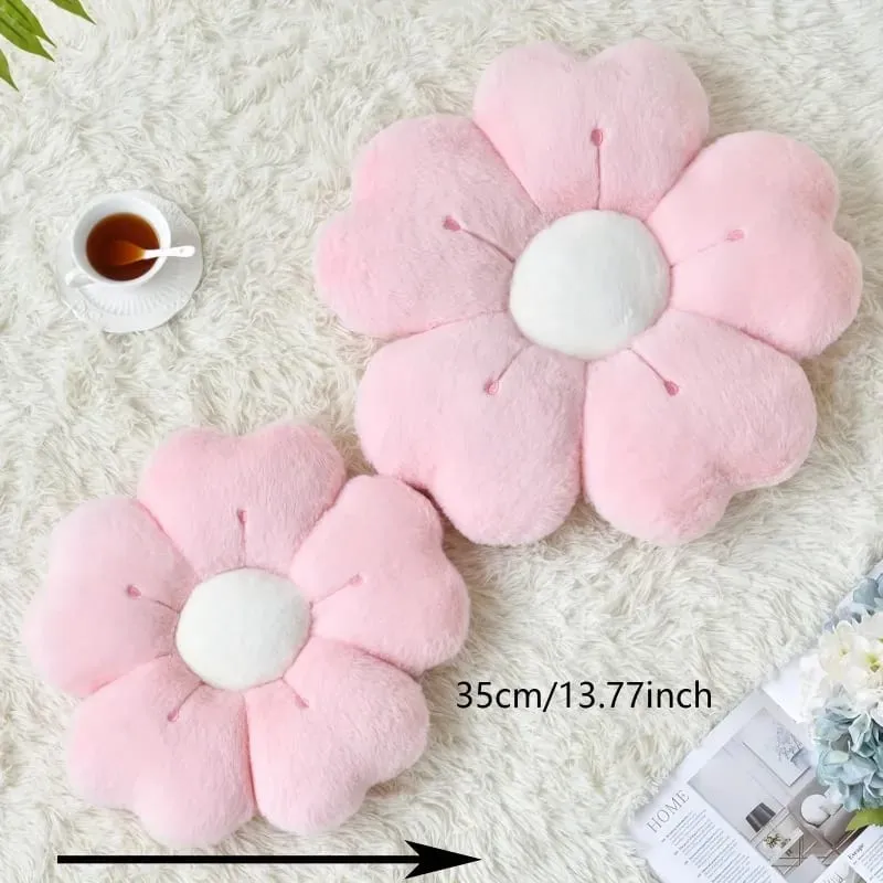 Soft Plush Flower-Shaped Plush Throw Pillow - Comfortable and Cute Mattress and Sofa Decor Cushion Chair Cushion Floor Cushion — image 3