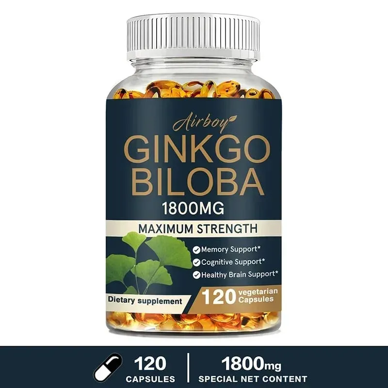 Ginkgo Biloba Capsules - Boost Brain Improve Memory and Cognitive Abilities Improve Blood Circulation — image 8