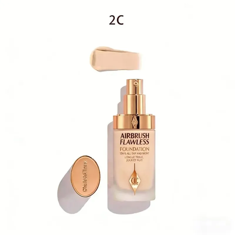 Charlotte Tilbury Airbrush Flawless Foundation Fond de Teint Belle Peau Fond de Teint Naturel à Couverture Complète Doux-Mat Radiant Glo — image 18