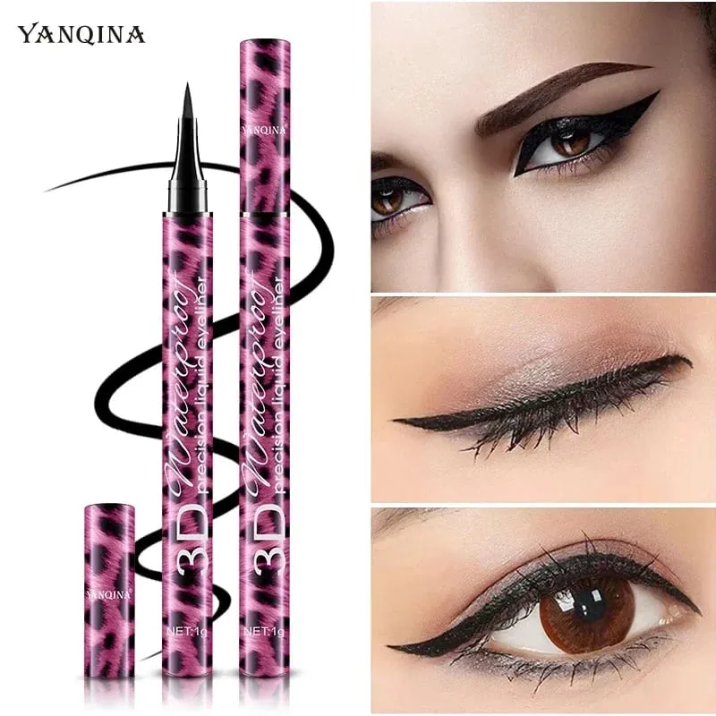 Liquid Eyeliner Pencil+4D Waterproof Mascara Set Cosmetics Eye Liner Makapal Curling Mascara Eyebrow Pencil Eyes Makeup — image 4