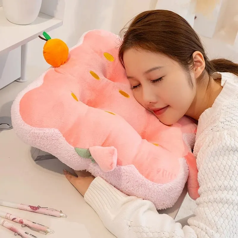40cm Kusyen Tempat Duduk Strawberi Comel Buah Strawberi Merah Jambu Tikar Kerusi Sumbat Lembut Untuk Sofa Pejabat Sofa Ruang Tamu Rumah — image 4