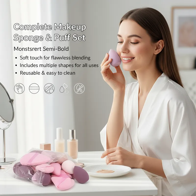 Ensemble d'éponges de maquillage pour femmes, 14 pièces, mélangeur de cosmétiques, œufs de beauté, bouffantes de poudre de fond de teint, accessoires de maquillage pour outils de beauté — image 5