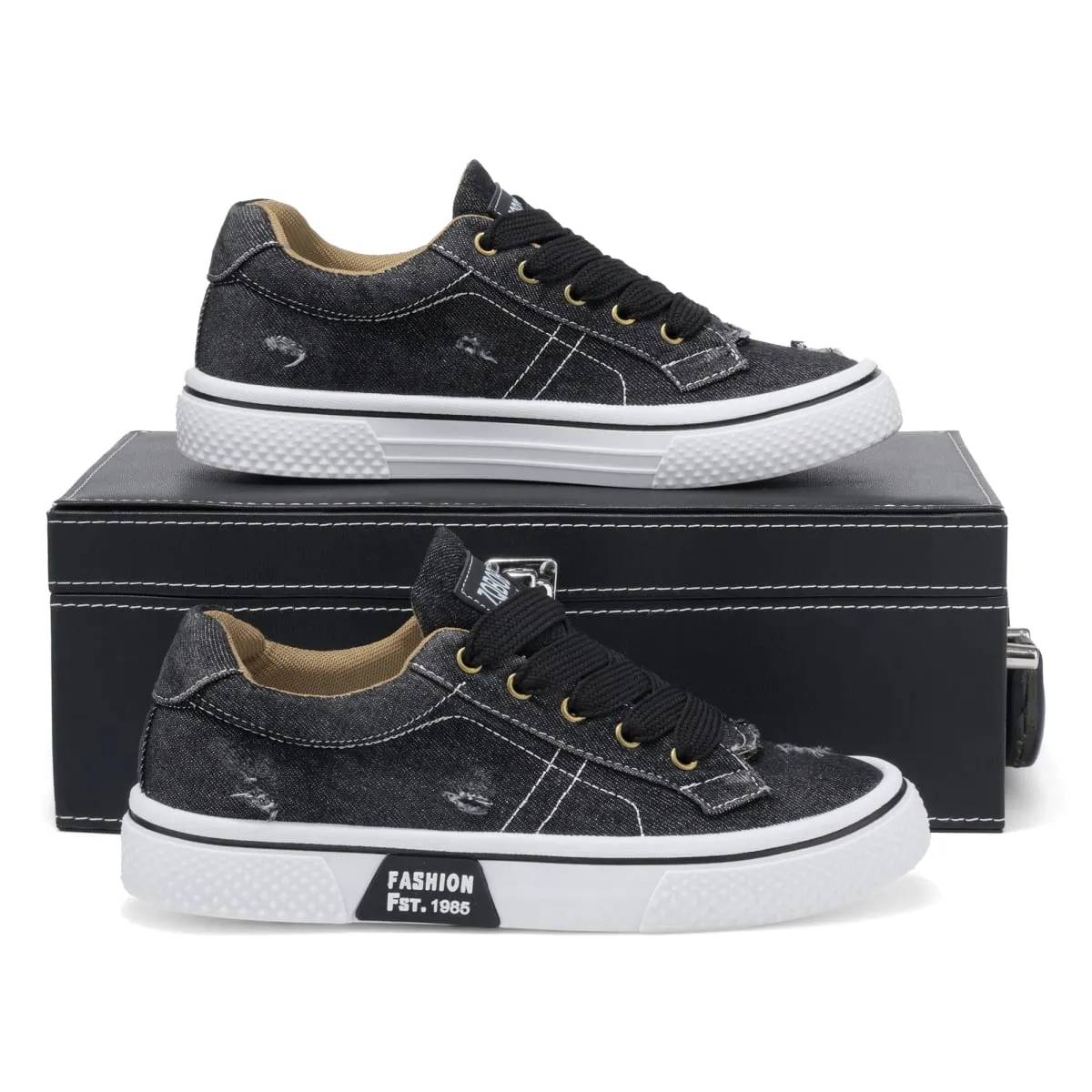 Scarpe da uomo nuove primavera e autunno personalizzate Stile coreano Scarpe casual basse di grandi dimensioni alla moda Scarpe singole in denim Sneakers versatili — image 6
