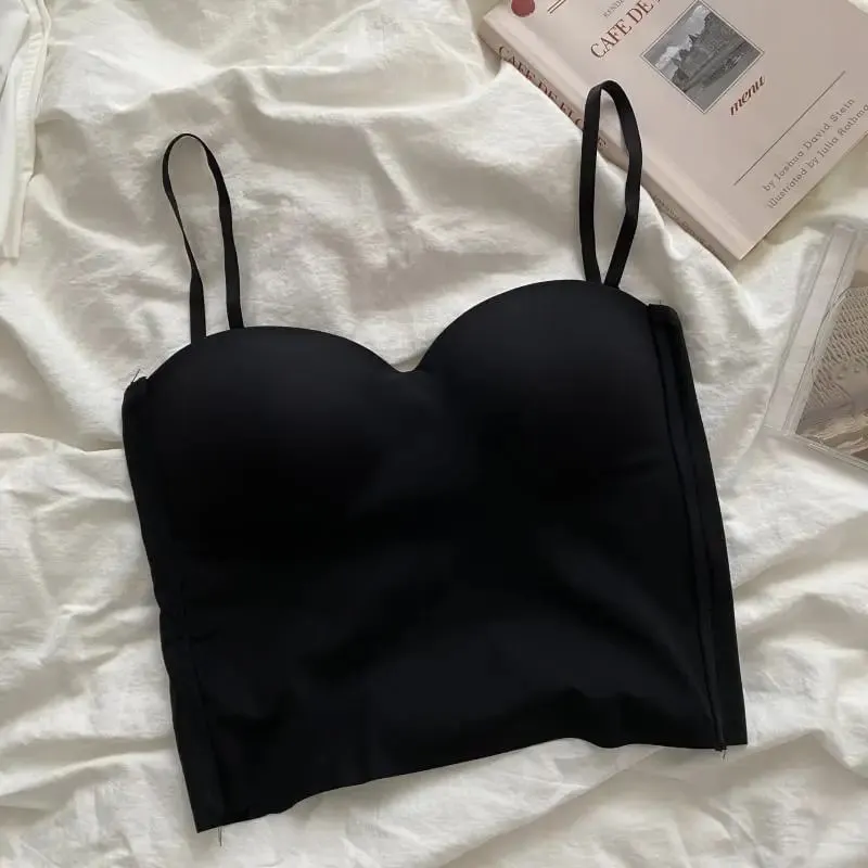 Heiße Mädchen Dünne Abschnitt Doppel Straps Einfarbig Hosenträger Innen Sport Weste Sexy Oberbekleidung Boden Schlanke Frauen Crop Tops bh
