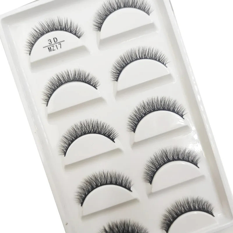 Commercio all'ingrosso 5 paia 3D visone naturale ciglia finte trucco estensione ciglia finte ciglia finte cils make up bellezza Cilios — image 14