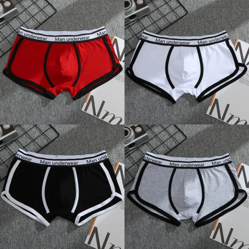 1/4 adet erkek iç çamaşırı boksörler pamuk külot nefes düz Boxershorts erkek orta bel külot Trend erkek şort Homme şort — image 23