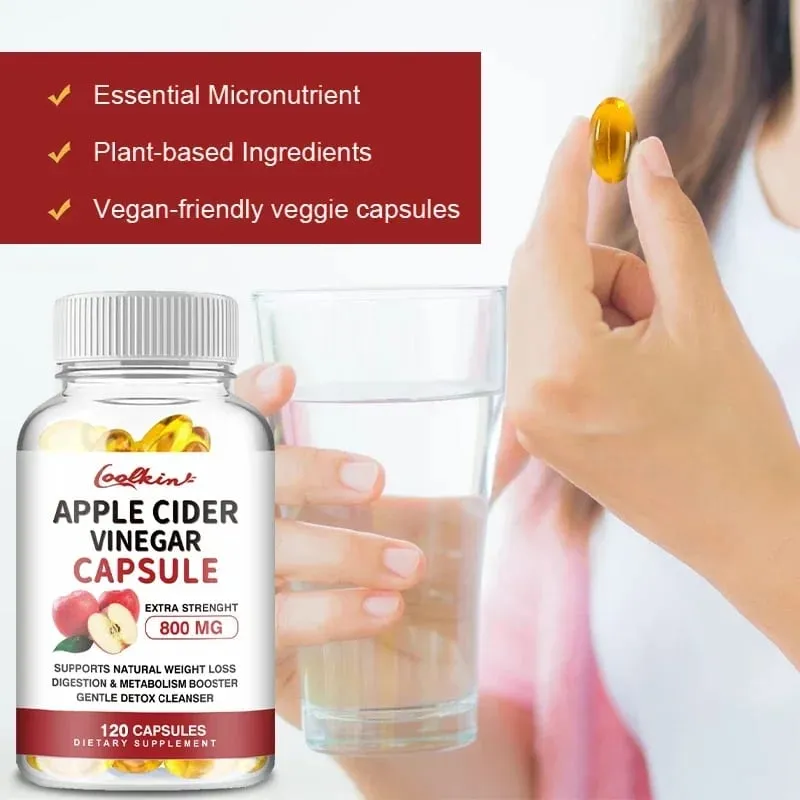 Kapsul Cuka Cider Epal - Membakar Lemak Selera Makan Menekan Pengurusan Berat Badan Suplemen Detoks — image 6