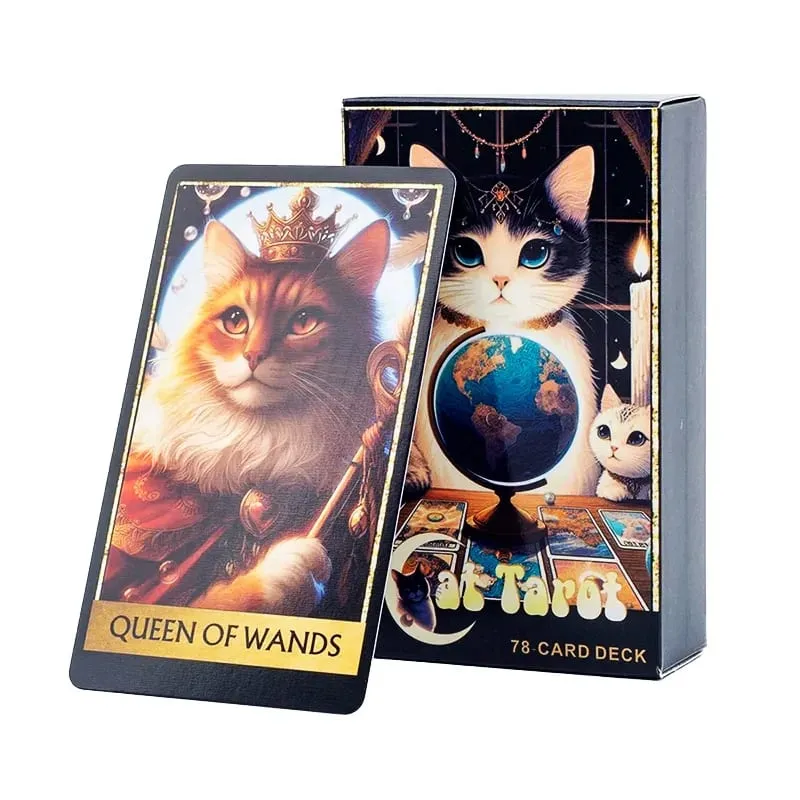 Nouveau jeu de cartes Tarot chat A 78, Version anglaise, jeux de société, soins personnels pour les lectures de Tarot, jeu vibrant et facile, jeu de divination, jouet — image 1