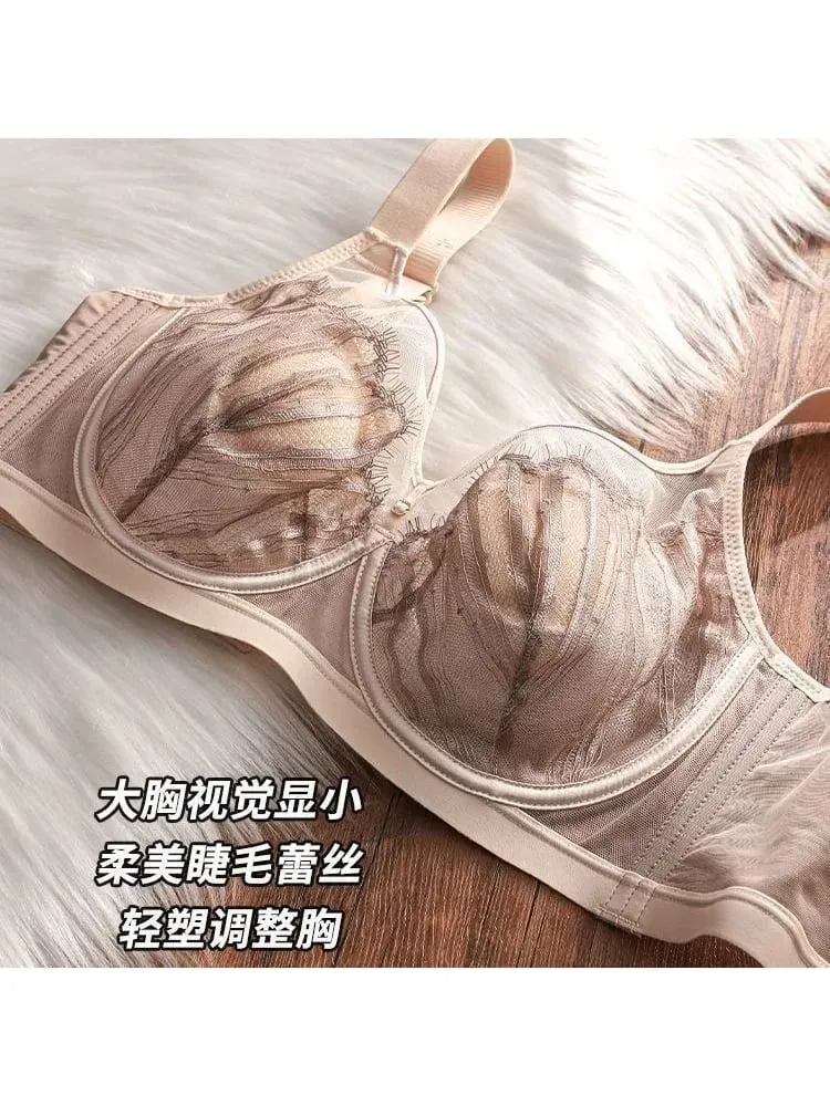 Büyük Göğüs için Kablosuz Push Up Sütyen Ayarlanabilir Konfor Fit Dantel Bralette Sarkmayı Önler ve Şekli Geliştirir Kusursuz Tasarım — image 3
