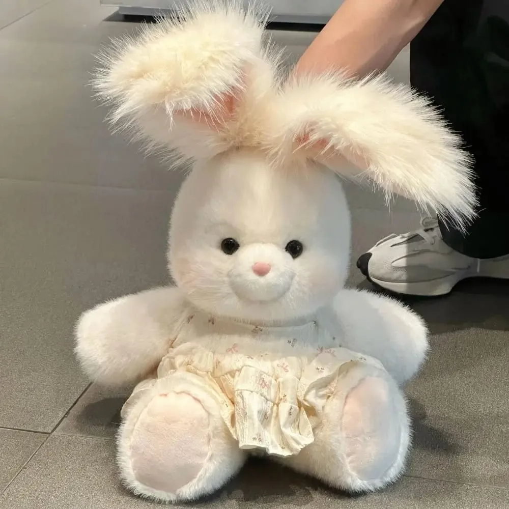 Regalo creativo Morbido coniglio di peluche Cuscino di peluche Supporto emotivo Peluche da 17,7 pollici con orecchio lungo Cuscino di peluche carino — image 9