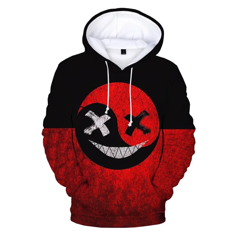 Patrón de moda diablo cara sonriente 3D impreso Sudadera con capucha sudaderas hombres mujeres moda Casual divertido jerseys sudaderas con capucha de Hip Hop — image 5