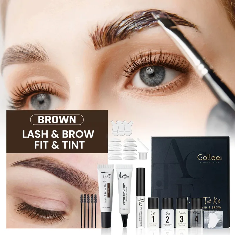 Gollee Eyelash Lifting Perm Kit Natural Lashes Enhancer ยาวนาน 4-6 สัปดาห์สีดำ Lash Brow Tinting เปียร์ม Professional แต่งหน้า — image 8