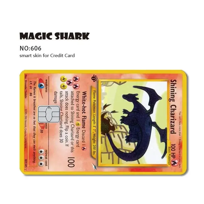 2026 ใหม่ Charizard Blastoise Bulbasaur Eevee Metwo สติกเกอร์ฟิล์มผิวสำหรับบัตรเครดิตเดบิตการ์ด — image 8