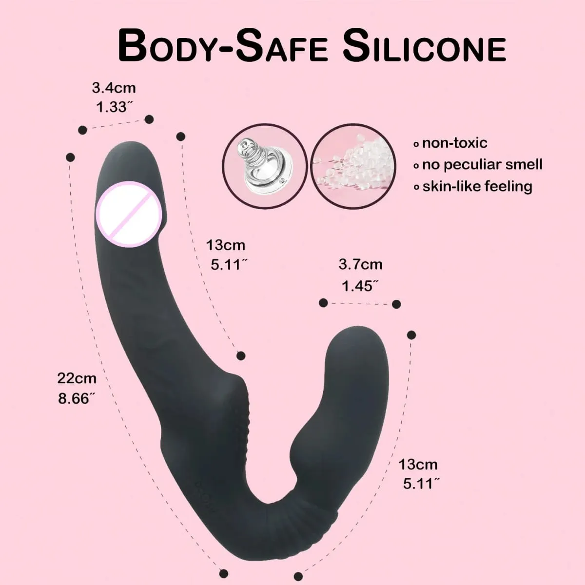 Strapless Strap-on Dildos Vibrator with Remote Control for Women Lesbian Couples G Spot Sex Toys With Clitoris Stimulator — image 3