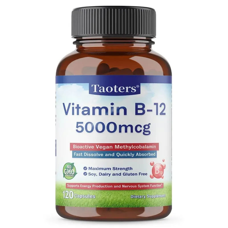Vitamin B12 5000 Mcg - Kekuatan Ekstra - Suplemen untuk Mendukung Tingkat Energi Kejernihan Mental Kesehatan Sistem Saraf