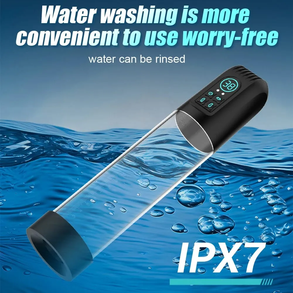 Pompa elettrica per pene IPX7 per l'ingrandimento della pompa a vuoto Estendi la pompa Impermeabile 6 Aspirazione Extender Enhancer Giocattoli del sesso per gli uomini — image 6