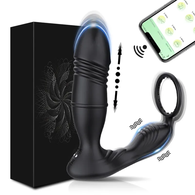男士前列腺按摩器 APP 肛門振動器伸縮肛門塞前列腺刺激器性玩具男式推力肛塞 — image 12