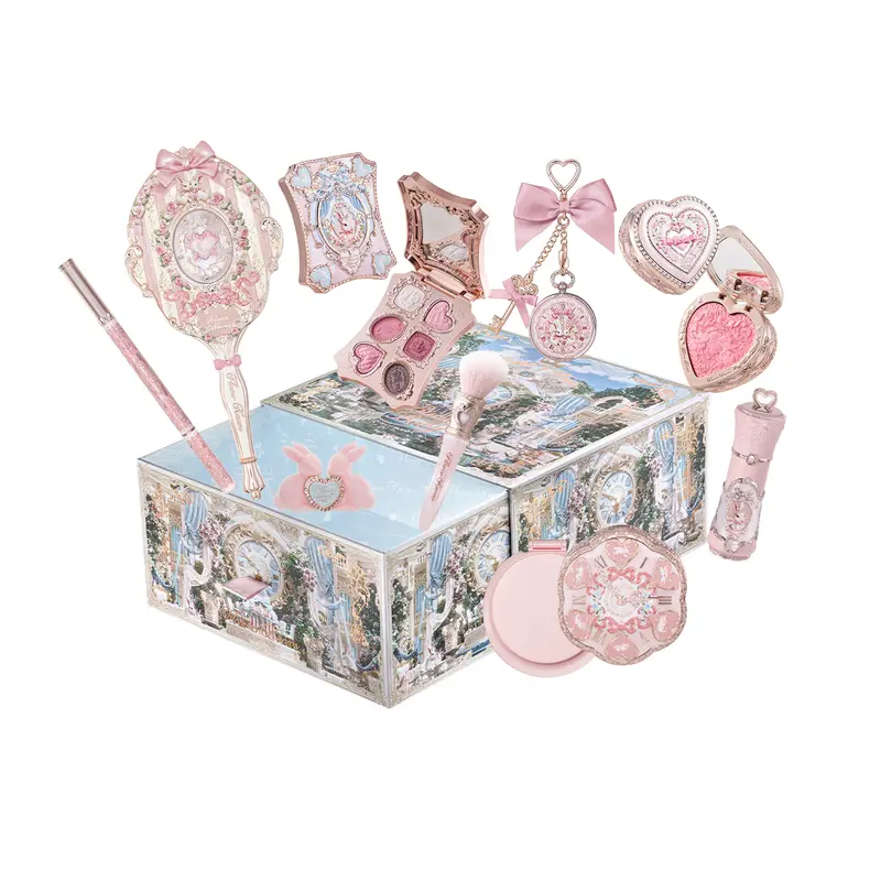 ชุดแต่งหน้า Flower Knows Bunny Garden - กล่องเครื่องสำอางฟรีพร้อมบลัชออนอายแชโดว์ลิปกลอสชุดของขวัญคุณภาพสูง