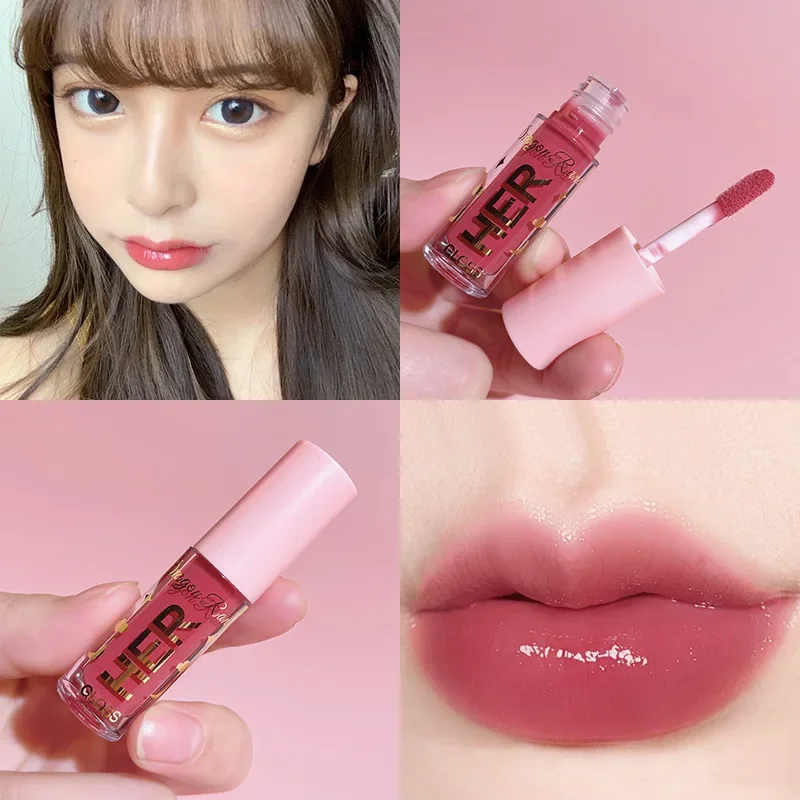 8 가지 색상 리퀴드 립스틱 방수 모이스춰 라이징 오래 지속되는 샤이니 립 글로스 천연 메이크업 젤리 립글레이즈 쉬머 화장품 — image 10