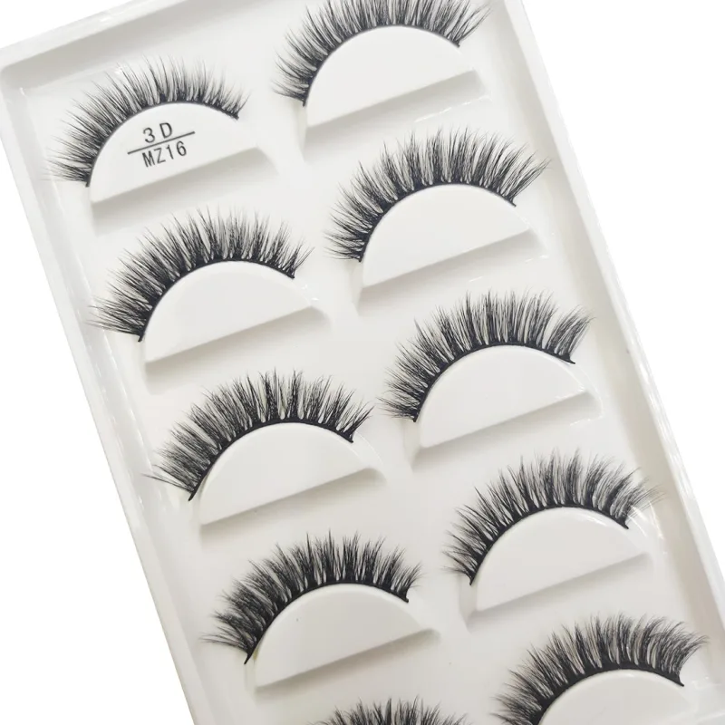 Commercio all'ingrosso 5 paia 3D visone naturale ciglia finte trucco estensione ciglia finte ciglia finte cils make up bellezza Cilios — image 20