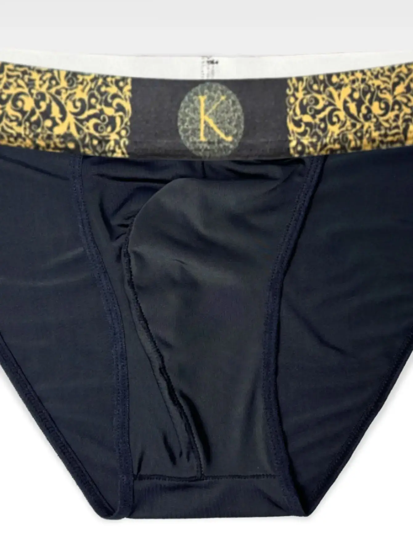 Mutande da uomo in stile bikini semitrasparente a vita bassa da uomo, vita elasticizzata, slip dal taglio alto, freschi e setosi, adatti per il bodybuilding sportivo — image 1