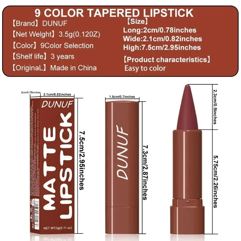 9 Farben Gradient Lip Liner Mattschwarz Braun Samt Lippenstift Wasserdicht Nicht klebrig Contouring Tint Lipliner Crayon Lip Makeup — image 6