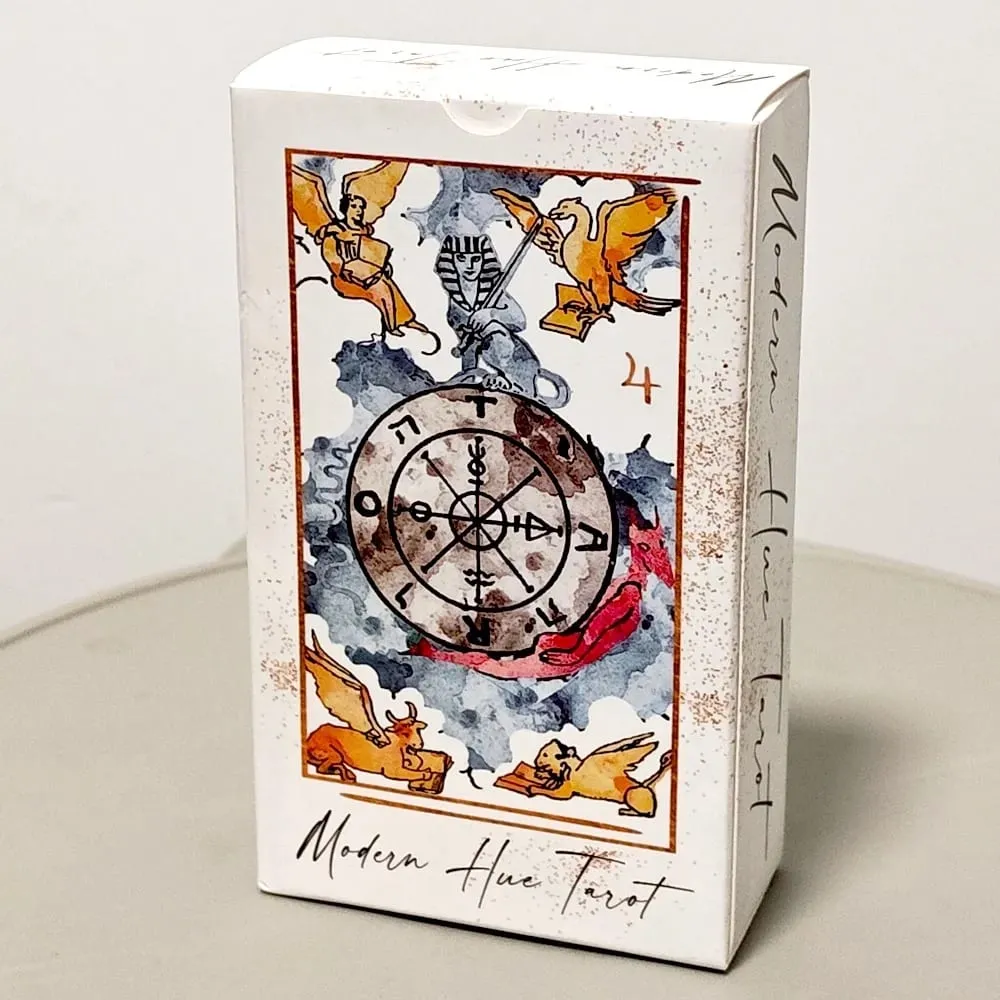 Modern Hue Tarot Deck - 78 Watercolor Tarot Cards 12*7cm Based on RWS Imagery - Aesthetic Divination Cards Double-embossed