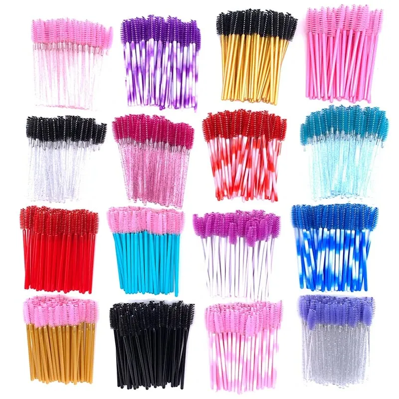 YGirlash 50Pcs Lash Swans Aplikator Bulu Mata Kristal Pemegang Berlian Pakai Nilon Tongkat Maskara Berus Alat Kosmetik — image 6
