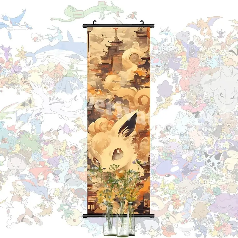 Poster stampato Anime Opere d'arte da parete Gengar Immagini Charizard Dipinto su tela Pikachu Appeso Pergamene Home Room Decor — image 17