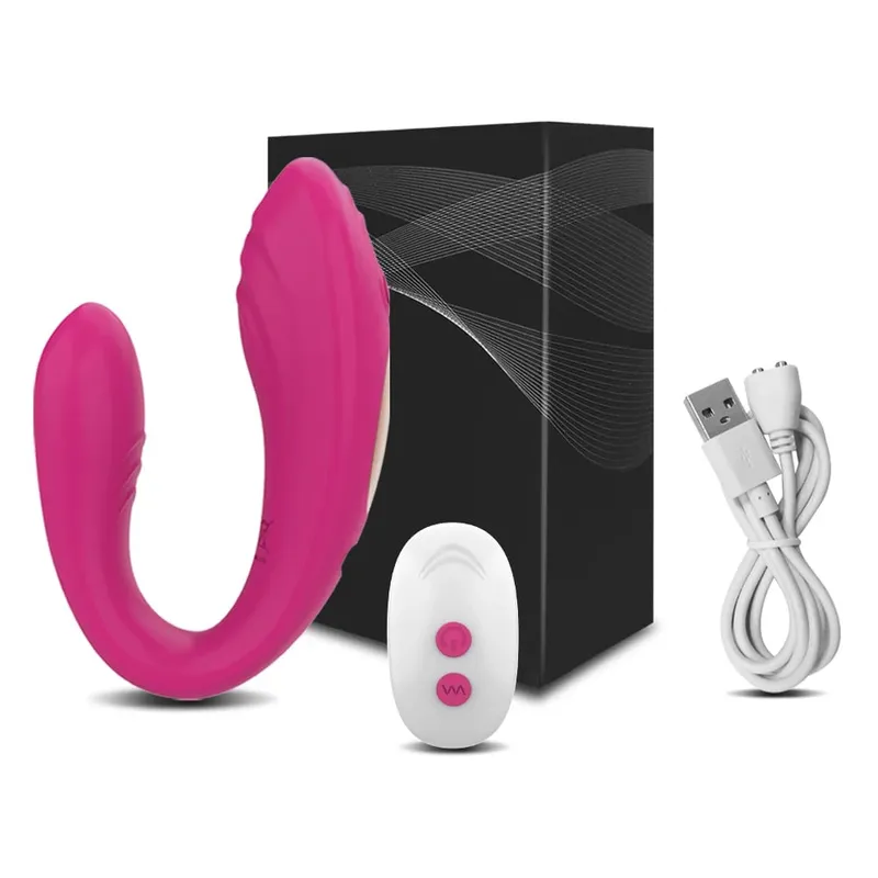 Erotischer kabelloser Klitoris-Vibrator mit Fernbedienung, U-förmiger Dildo, G-Punkt-Klitoris-Stimulat-Vibrator, Sexspielzeug für Frauen, Erwachsene, Paare — image 10