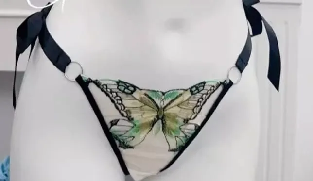 Reggente Pizzo Francese Farfalla Rete Trasparente Spalline Elastiche Senza Spugna 세트 Intimo S-XL Nuovo Morbido — image 15