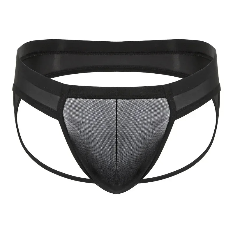 Sexy Men's G-string Thongs Transparent Underwear Mesh Breathable Backless Panties