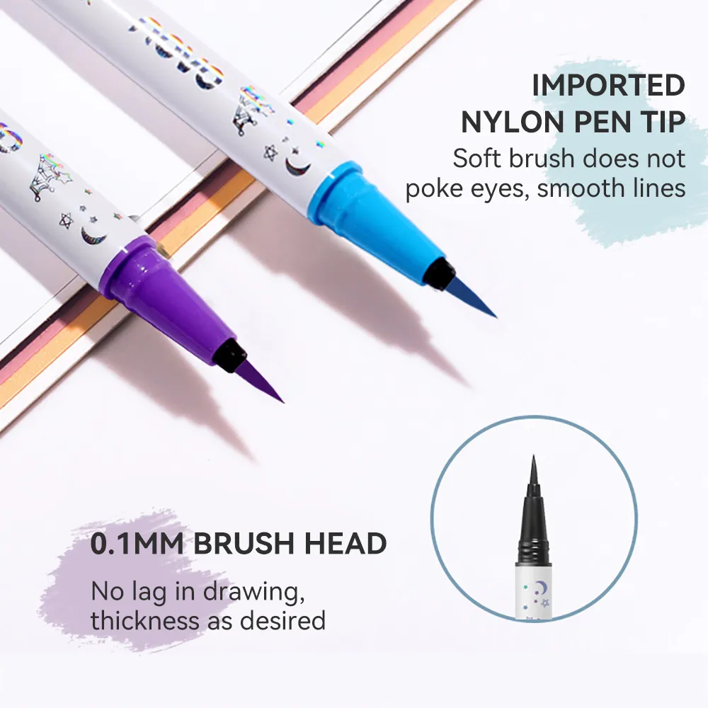 Eyeliner coloré multicolore Eyeliner stylo mince contours en douceur maquillage créatif pour les yeux maquillage des yeux — image 6