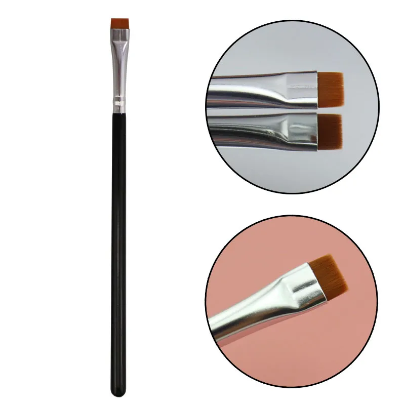 Commercio all'ingrosso 5/10/20PCS Pennello per sopracciglia piatto Sopracciglia ultrasottili Pennelli per trucco Pennello per eyeliner Sottile Eye Liner Brow Contour Brush Tools — image 2