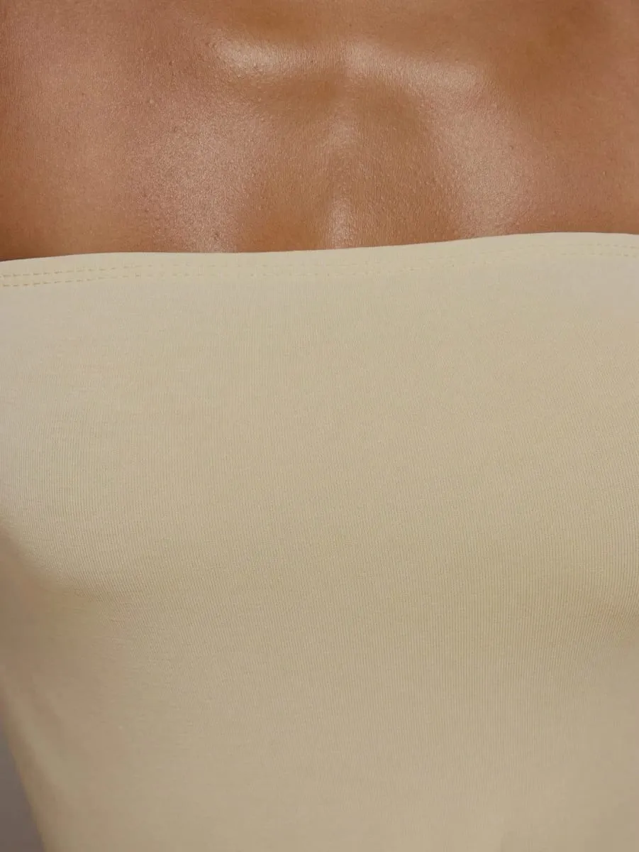 Labuh Shift Dipasang Bergetah Sentuhan Lembut Mini Bandeau Pakaian Musim Bunga Musim Panas Cuti Setiap Hari Asas Harian Yang Comel Penting.Kesederhanaan — image 6