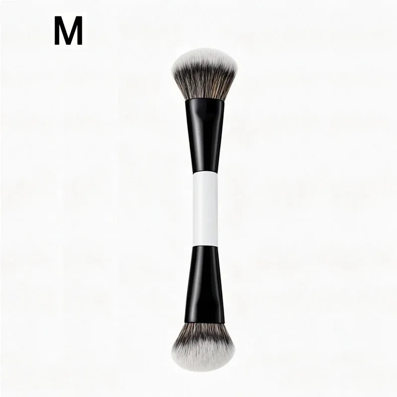 Kuas Rias Multifungsi Kuas Rias Foundation Bersudut Ganda Kuas Rias Perona Pipi Alat Kosmetik Gagang Kayu HZS35