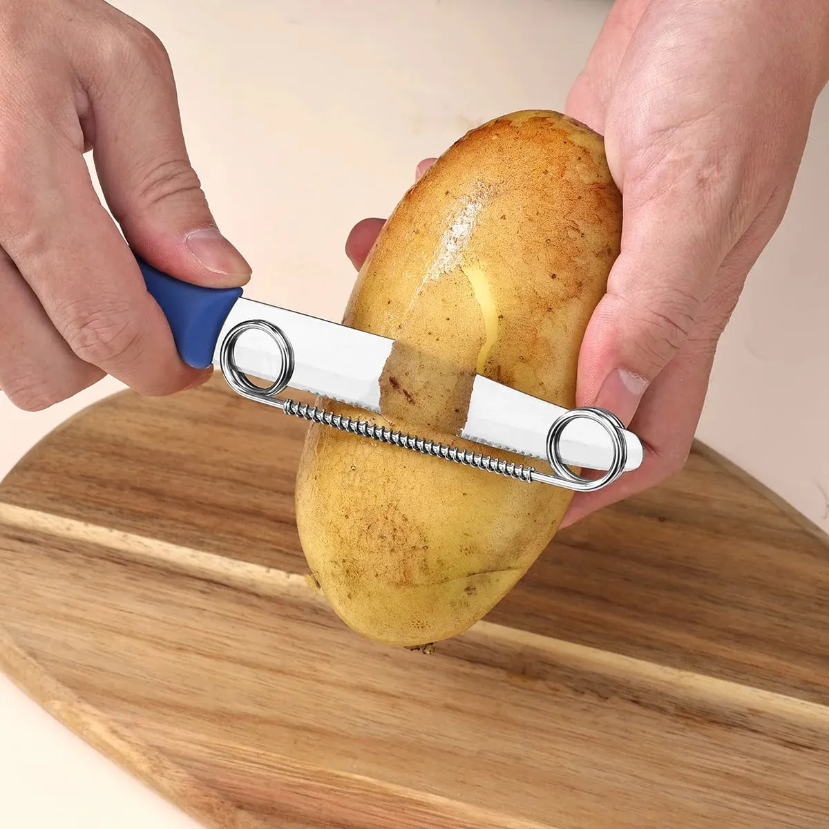 Mutfak Soyucu Sebze Meyve Soyucu Hızlı Dilimleme Kesici Bahar Patates Havuç Parçalayıcı Soyucu Mutfak Taşınabilir Bıçaklar — image 1