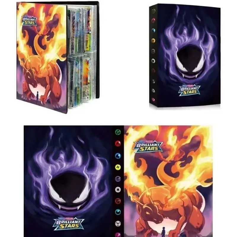 240 adet Yangın Ejderha Kartı ve Diablo-Fire Ejderha Kart Kitabı Charizard Kartları albüm kitap Oyun Kartı VMAX GX Tutucu Bağlayıcı Serisi Hediye — image 4