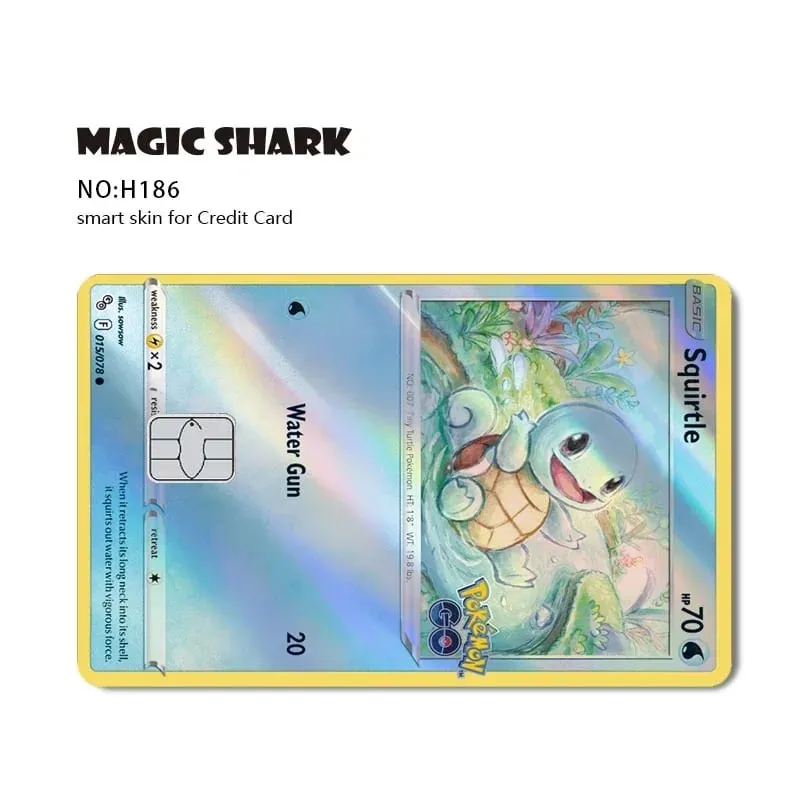 Charizard Gyarados Venusaur Blastoise Mewtwo Squirtle Snorlax Holographic Laser Credit Debit Card Film Skin Sticker — image 15