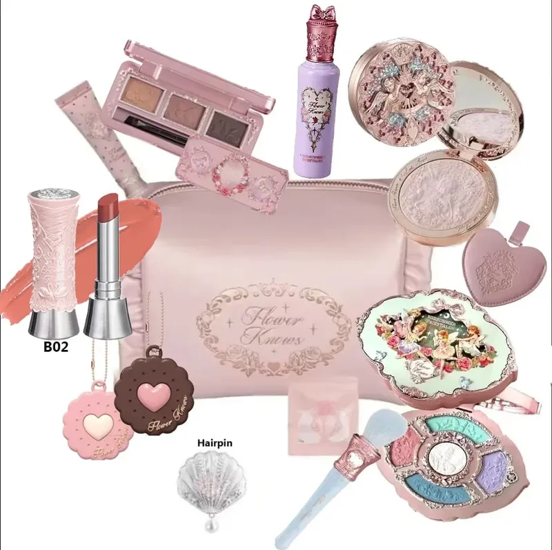 Flower Knows Makeup Set Midsummer Fairytales Flowerknows Foundation Little Angel Highlight Strawberry Rococo Lip Glaze 11pcs Kit — image 10