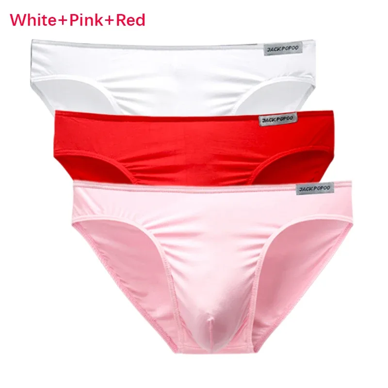 3 SZT./Partia Bielizna Męska Modal Wysokiej Jakości Miękkie Figi Oddychające Wygodne Młodzieżowe Majtki Męskie Seksowne U Bulge Pouch Majtki