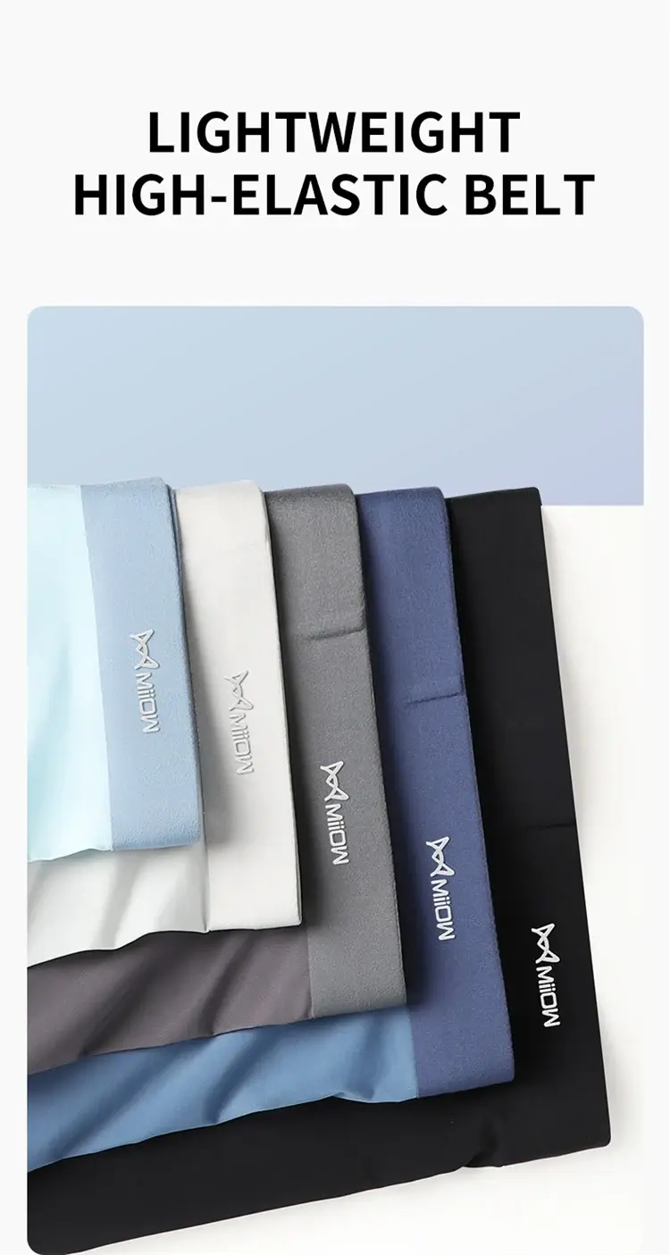 MiiOW 3Pcs Seamless Ice Silk Men Boxers Mulberry Silk Antibacterial Underwear for Men Panties Breathable Man Underpants Boxers — image 6