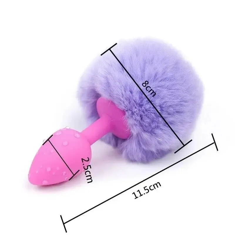Slicone Butt Plug Behåret Bunny Tail Kanin Hale Glat Anal Plug Cosplay Sødt sexlegetøj til kvinder Erotisk voksenlegetøj Sexprodukter — image 3