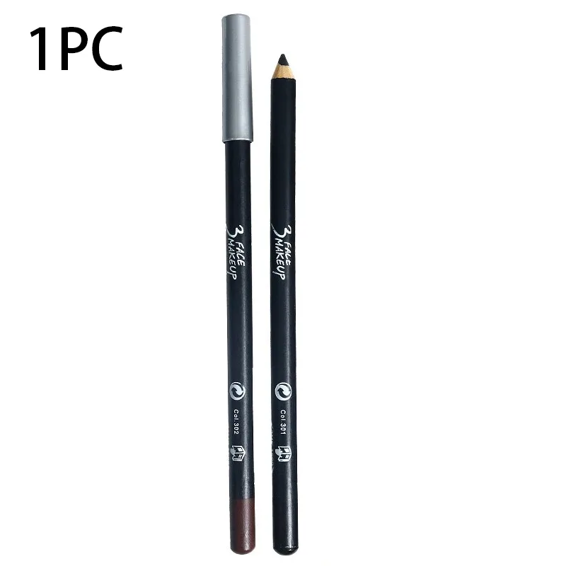 1/12 Stück wasserfester schwarzbrauner Eyeliner-Stift, wischfest, langlebig, anfängerfreundlich, glatt, hochpigmentiert, Punk-Augen-Make-up — image 8