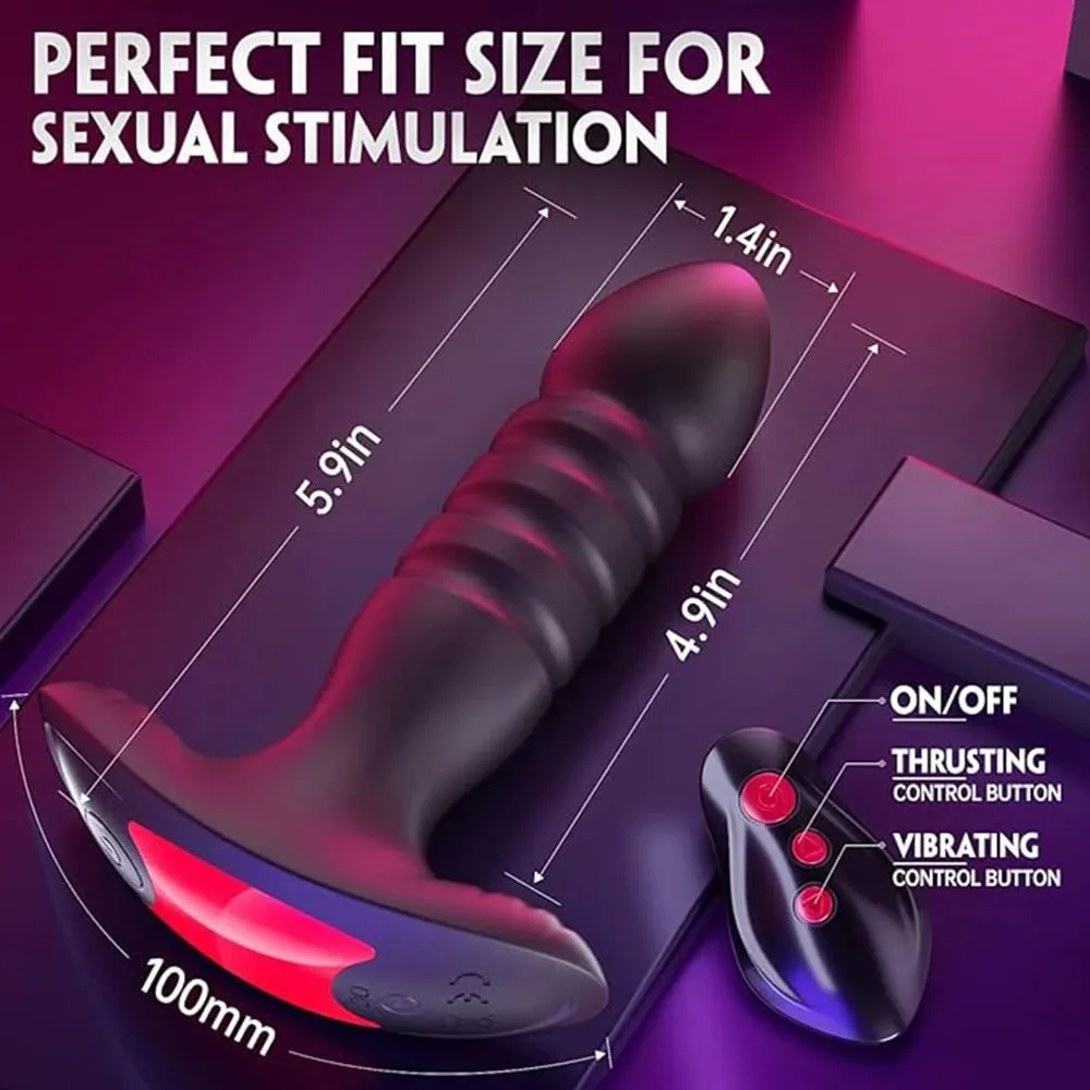 Bluetooth app empurrando plugue anal vibrador controle remoto telescópico massageador de próstata butt plug estimulador brinquedos sexuais para mulher — image 5
